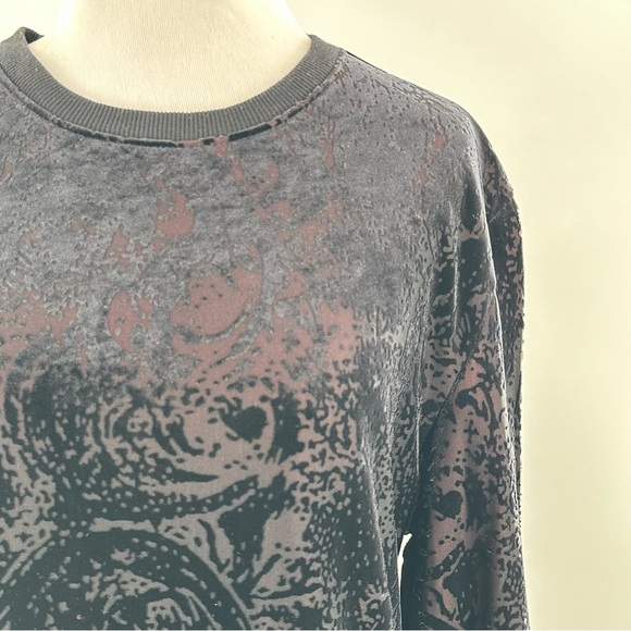 INC international concepts sweater size M black Paisley pullover sweatshirt - Picture 2 of 12